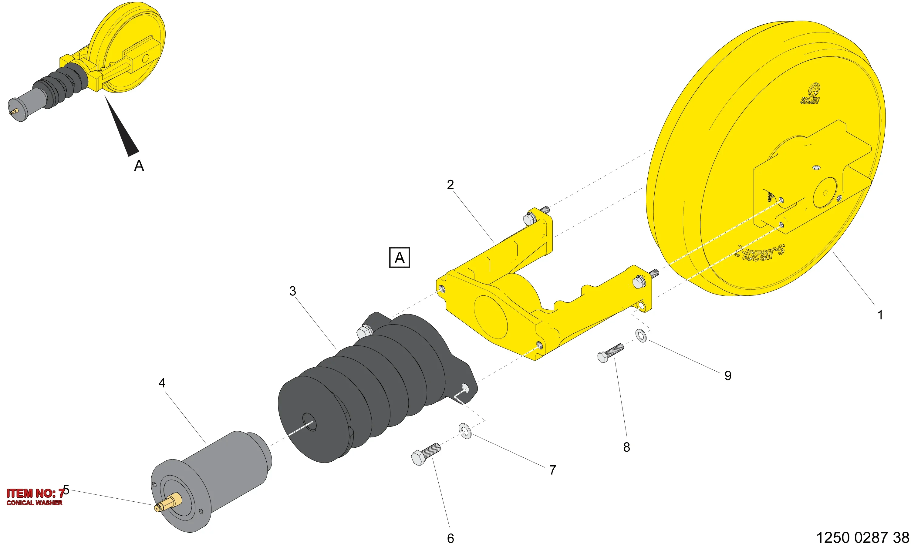 0333 0500 03 CONICAL WASHER - Technical Drawing