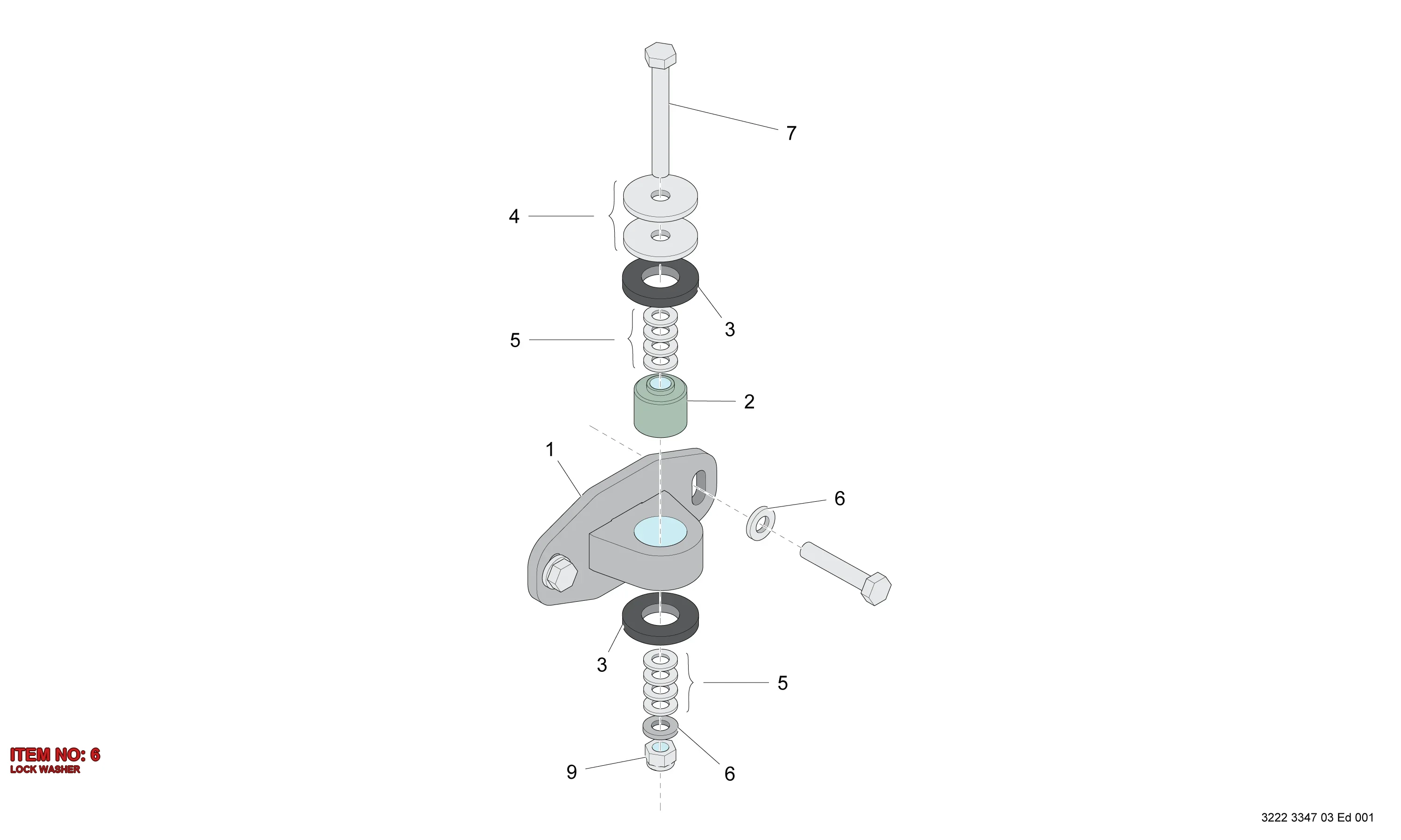 0333 5200 15 LOCK WASHER - Technical Drawing