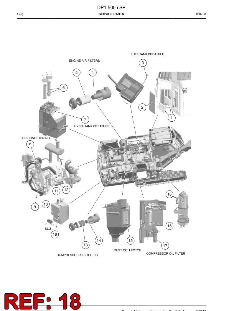 03340028c 033 400 28c Oil separator - Sandvik Technical Drawing