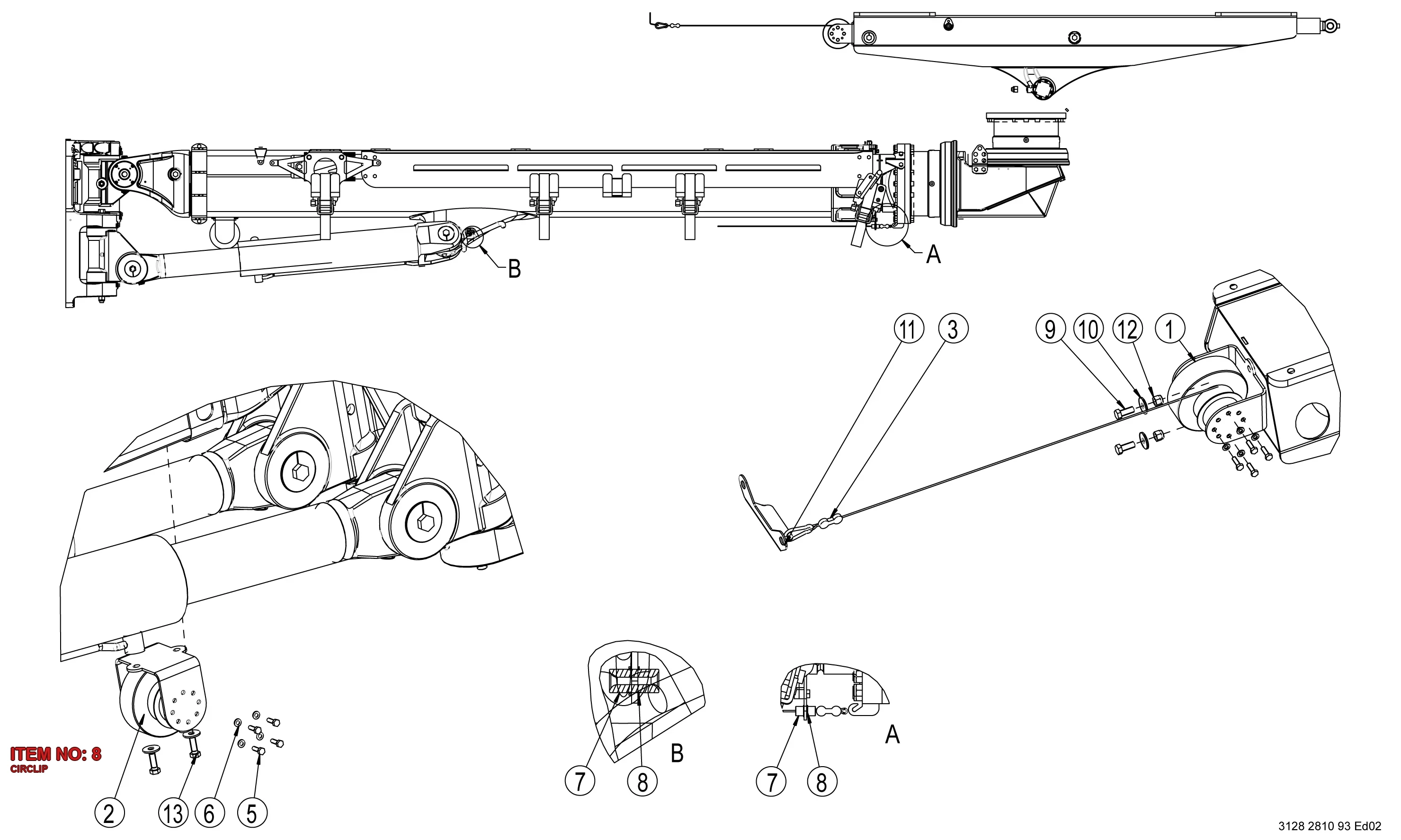 0335 1121 00 CIRCLIP - Technical Drawing