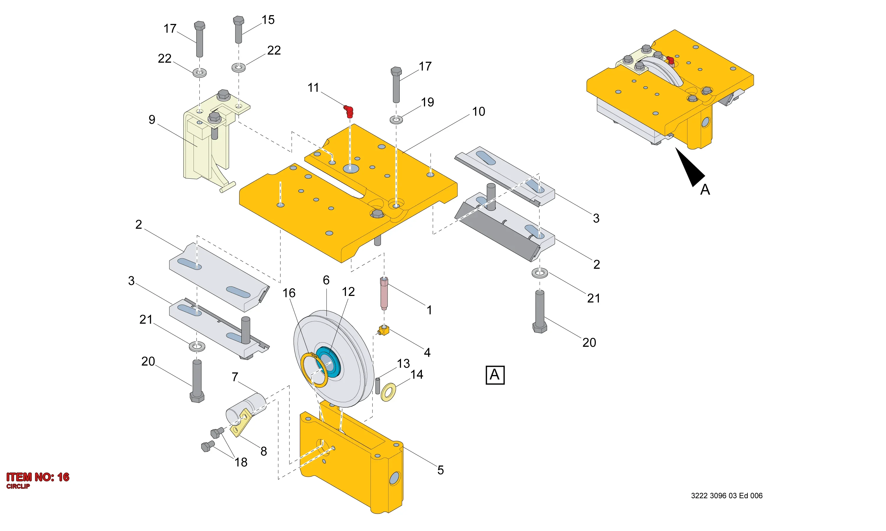 0335 1152 00 CIRCLIP - Technical Drawing