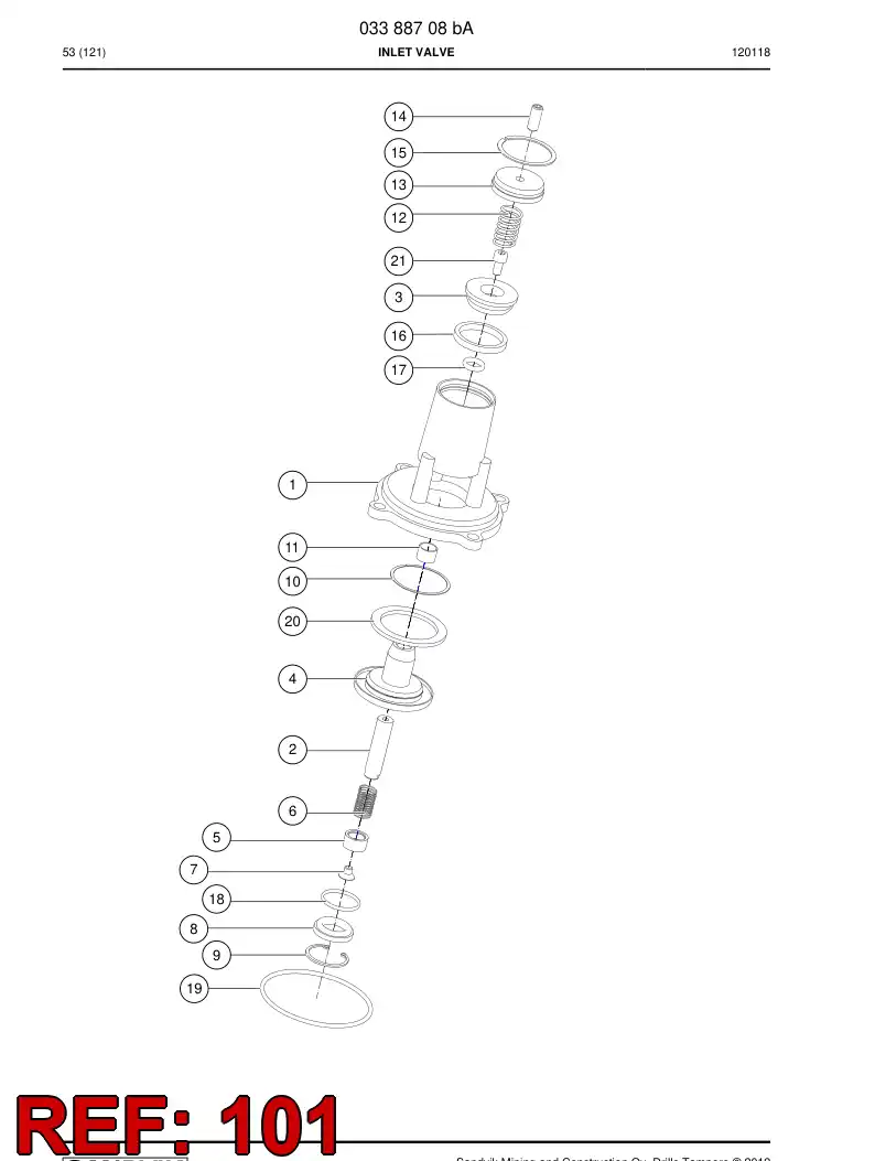 03389010a 033 890 10a Seal Kit - Sandvik Technical Drawing