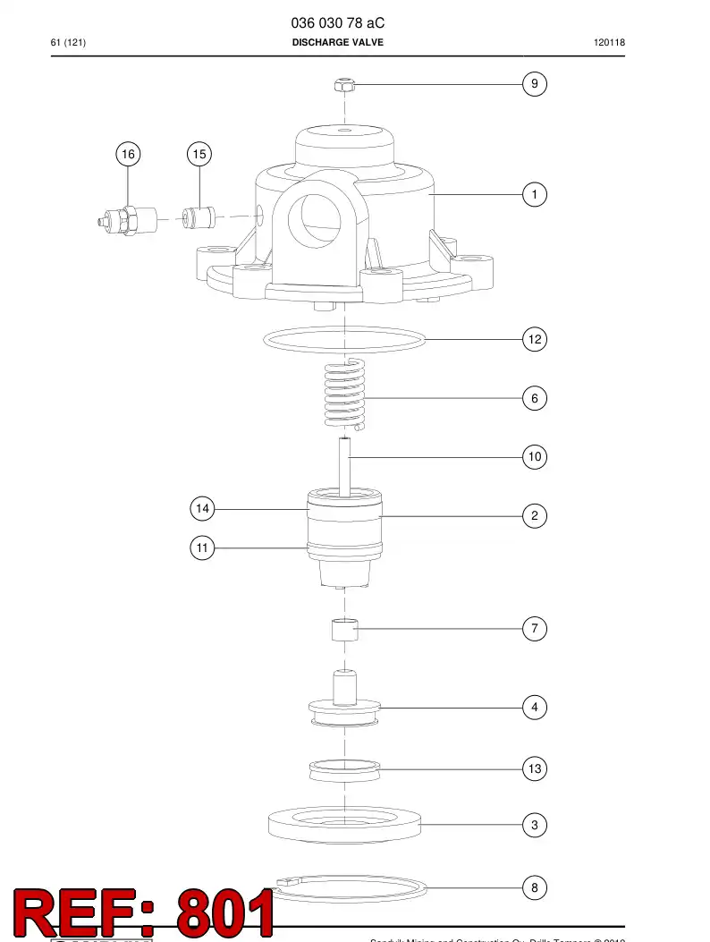03389270a 033 892 70a Seal Kit - Sandvik Technical Drawing