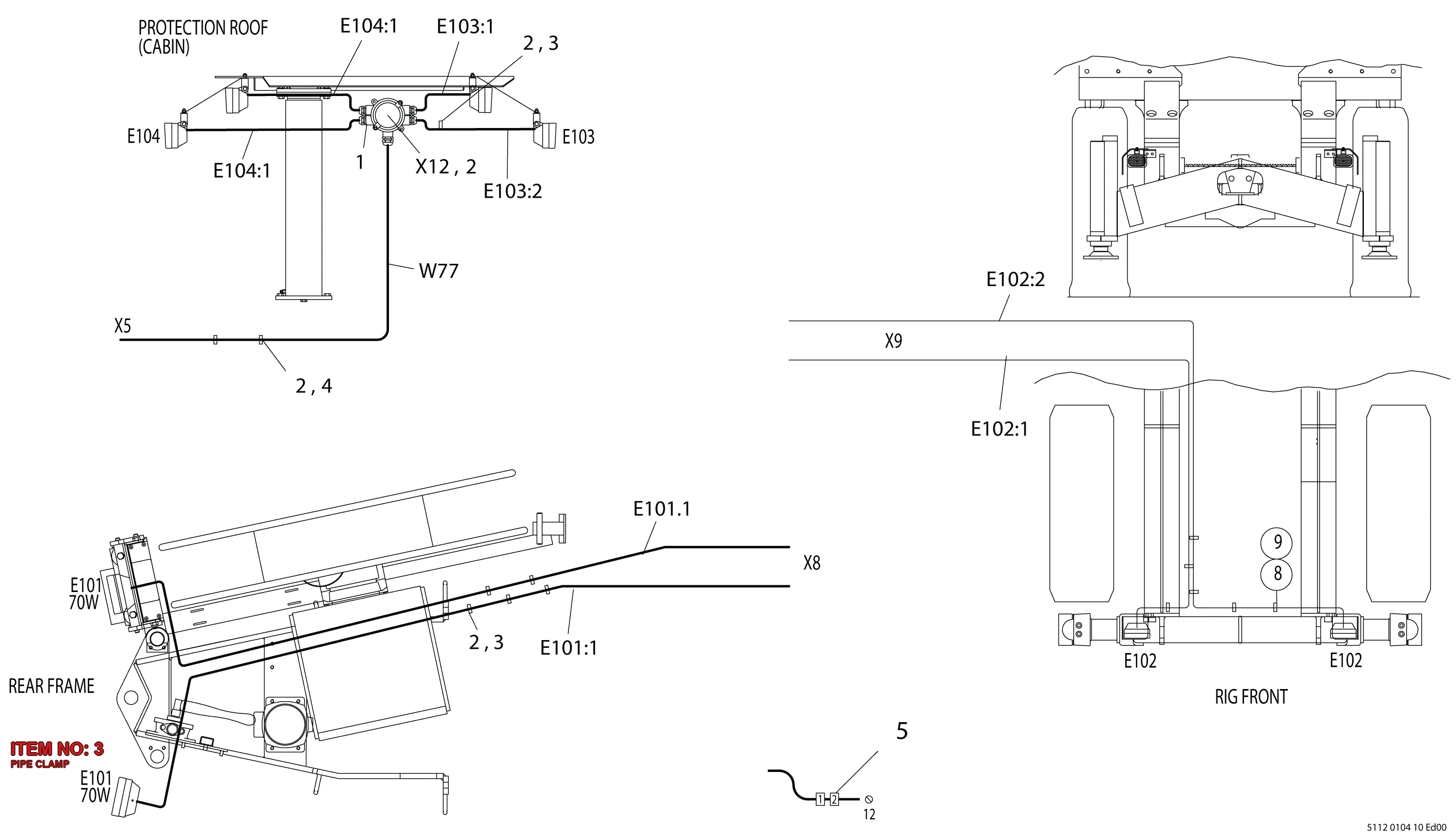 0346 1002 01 PIPE CLAMP - Technical Drawing