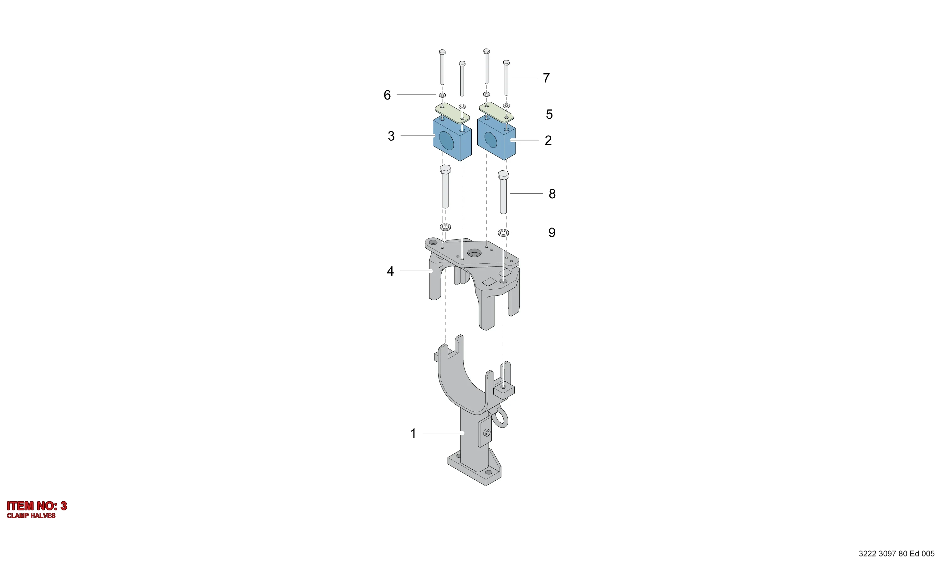 0346 3000 49 CLAMP HALVES - Technical Drawing