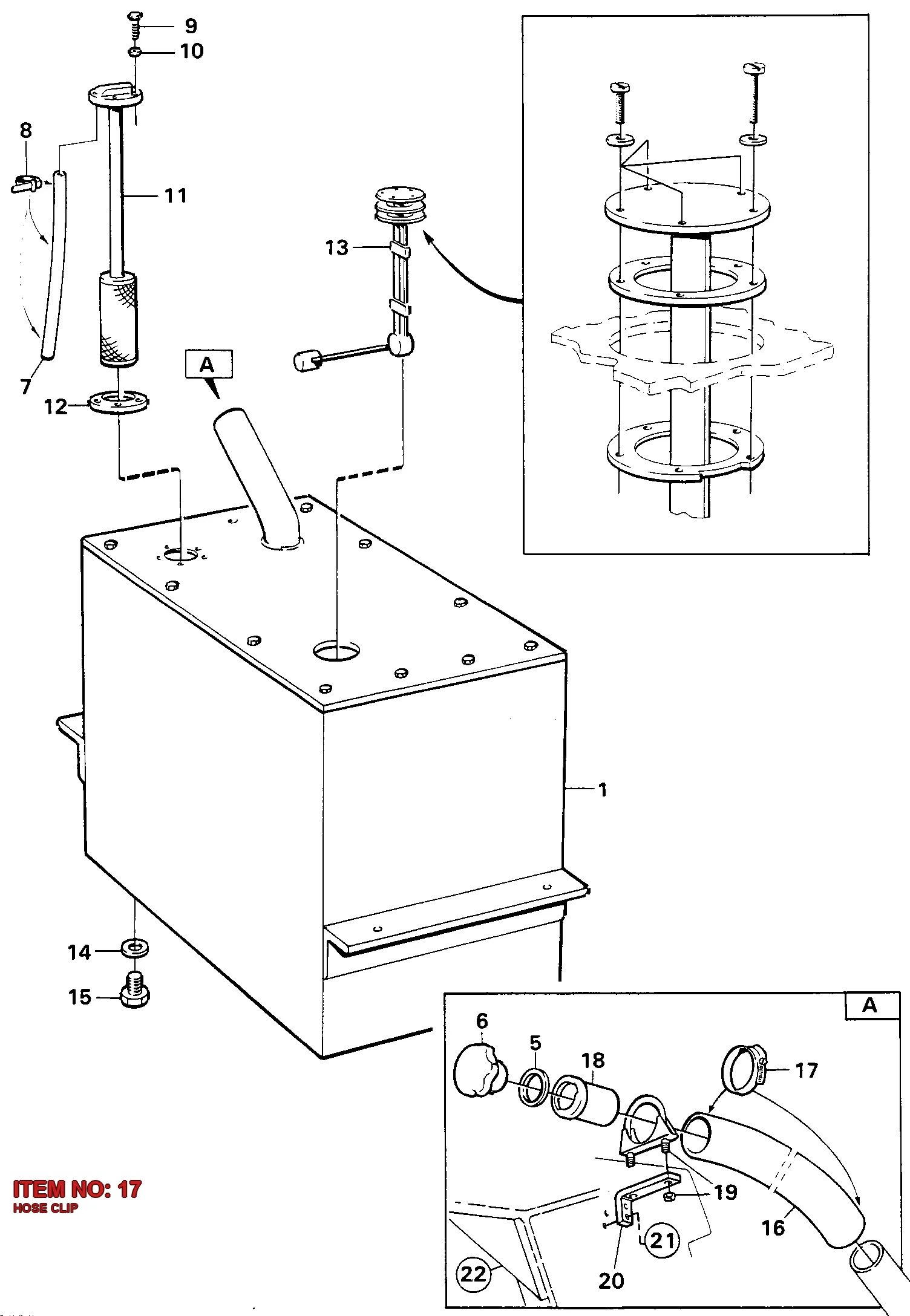 0347 6114 00 HOSE CLIP - Technical Drawing