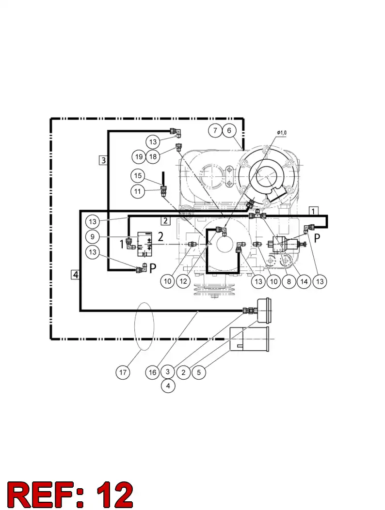 03480868 034 808 68 CURVED ADAPTER - Sandvik Technical Drawing