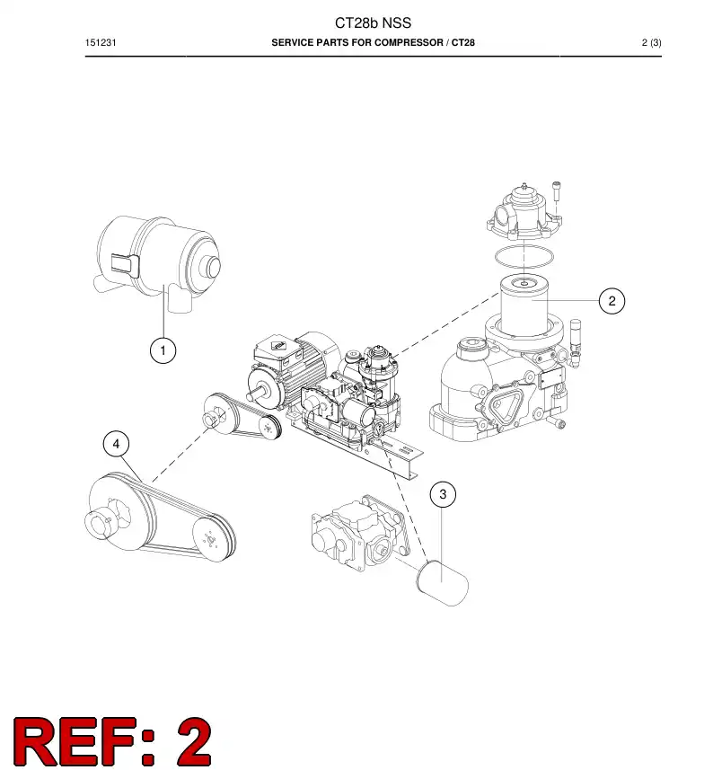 03498328 034 983 28 OIL SEPARATOR ELEM. - Sandvik Technical Drawing
