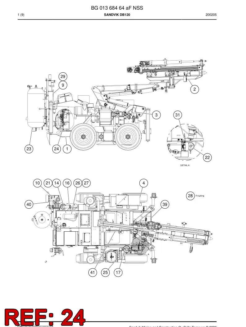 03774648a 037 746 48a Tank, Air - Sandvik Technical Drawing