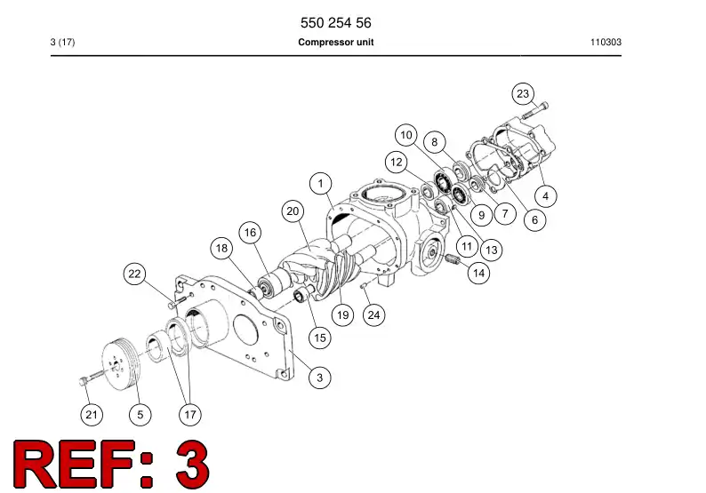03778428 037 784 28 INLET CASING - Sandvik Technical Drawing
