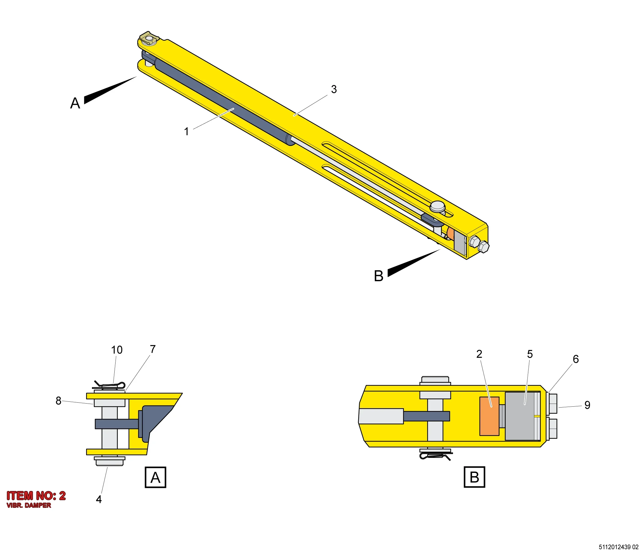 0392 1100 50 VIBR. DAMPER - Technical Drawing