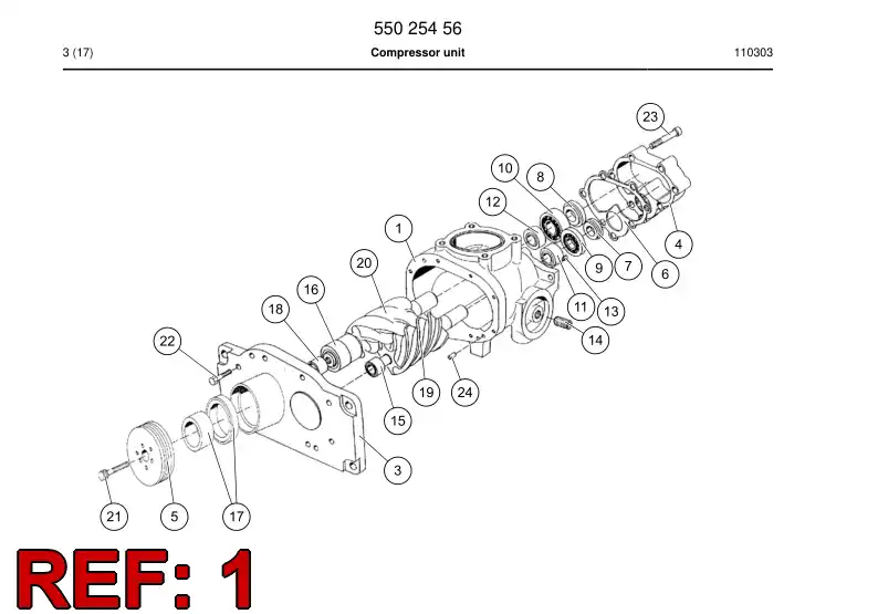 03962338 039 623 38 ROTOR CASING - Sandvik Technical Drawing