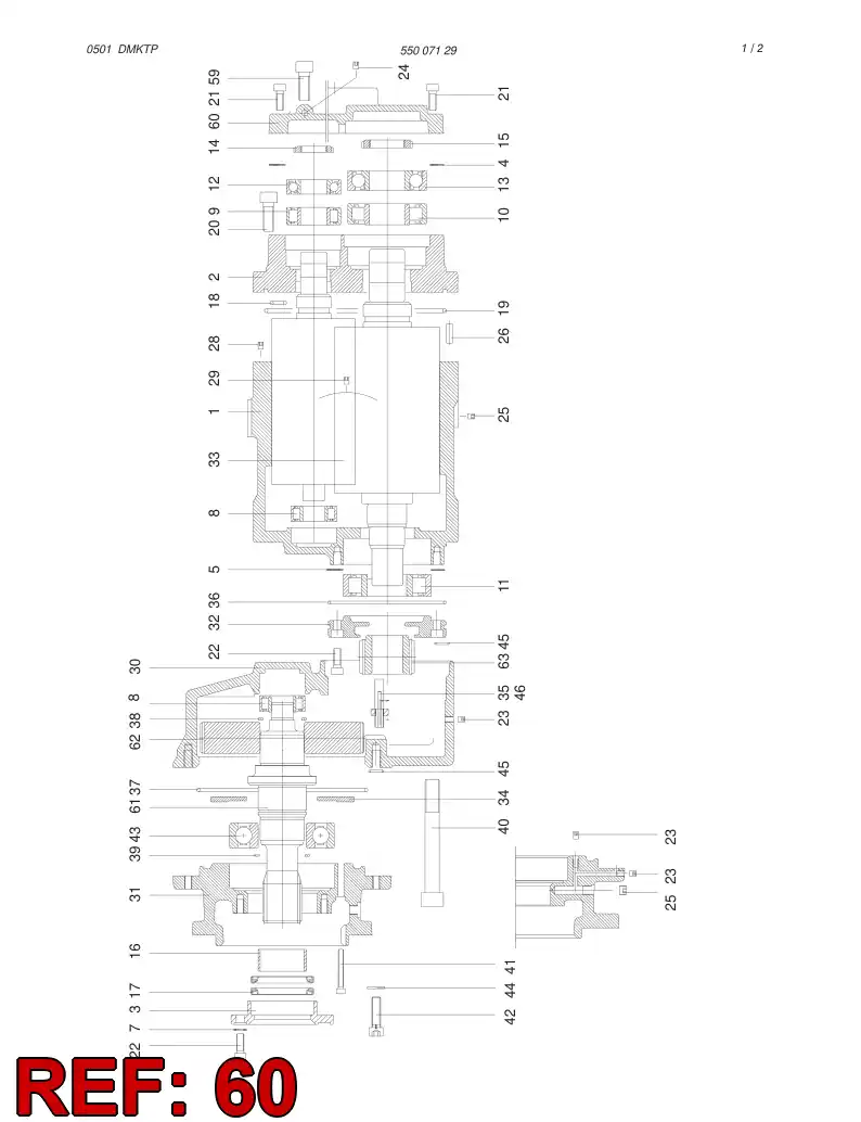 03965108 039 651 08 Outlet cover - Sandvik Technical Drawing