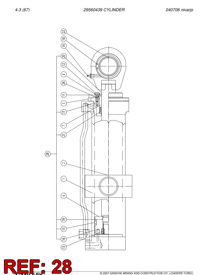 04001752 040 017 52 SEAL KIT - Sandvik Technical Drawing