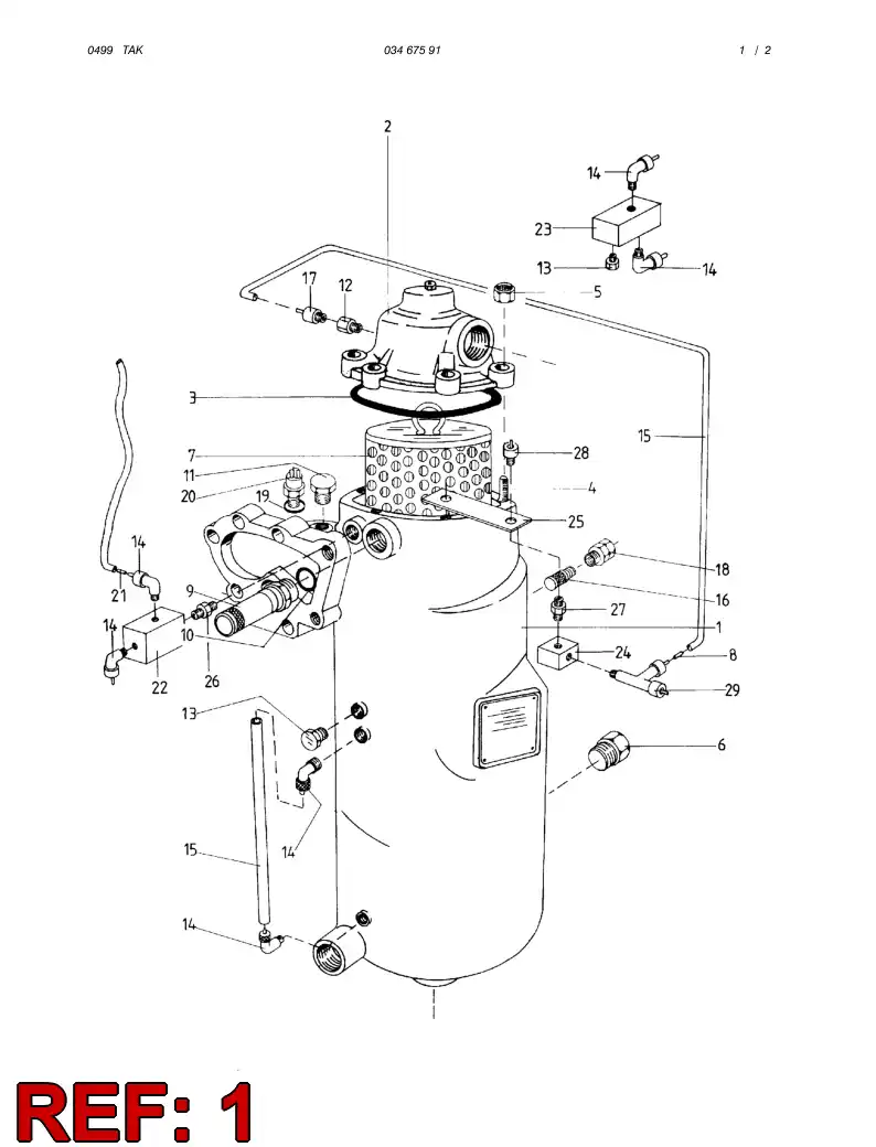 04009408 040 094 08 OIL SEPARATOR - Sandvik Technical Drawing