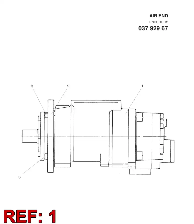 04019024 040 190 24 COMPRESSOR AIR END - Sandvik Technical Drawing