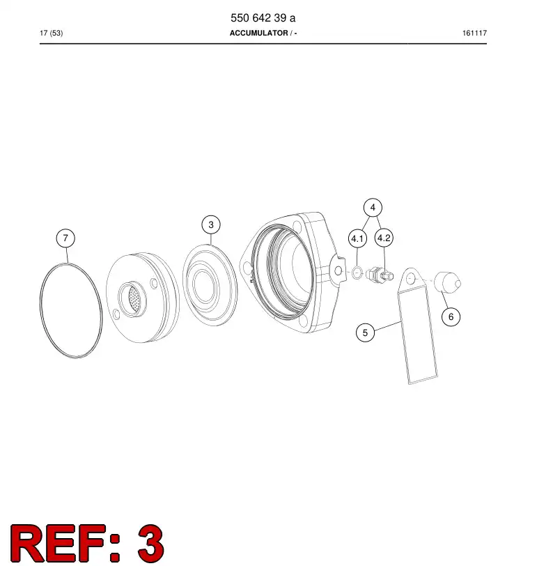 04114808e 041 148 08e Diaphragm - Sandvik Technical Drawing