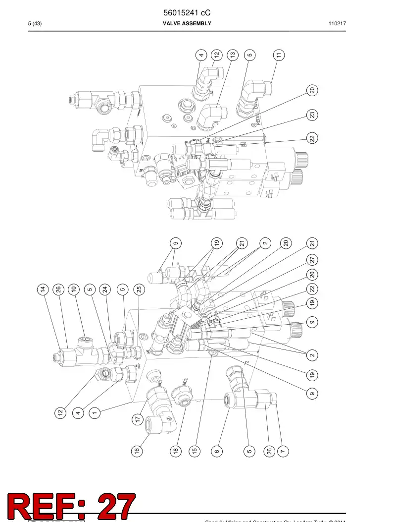 04130208 041 302 08 Adapter (hydraulic) - Sandvik Technical Drawing