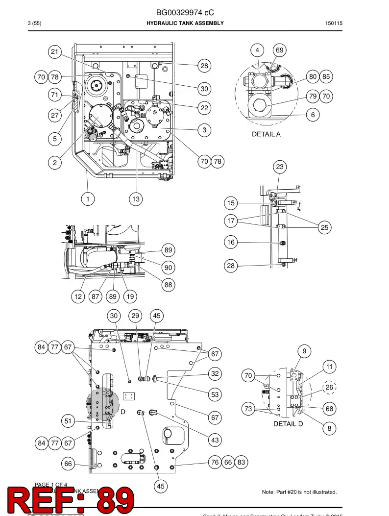 04132216 041 322 16 Adapter, Hydraulic - Sandvik Technical Drawing