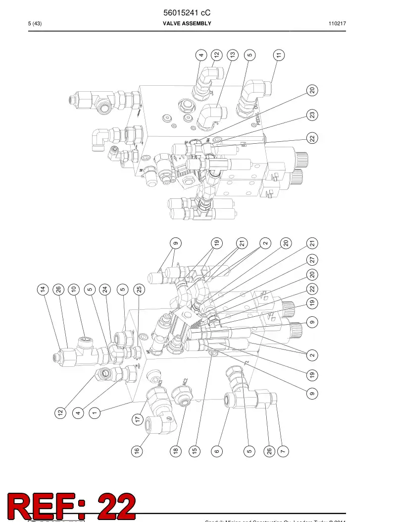 04132282 041 322 82 Adapter (hydraulic) - Sandvik Technical Drawing