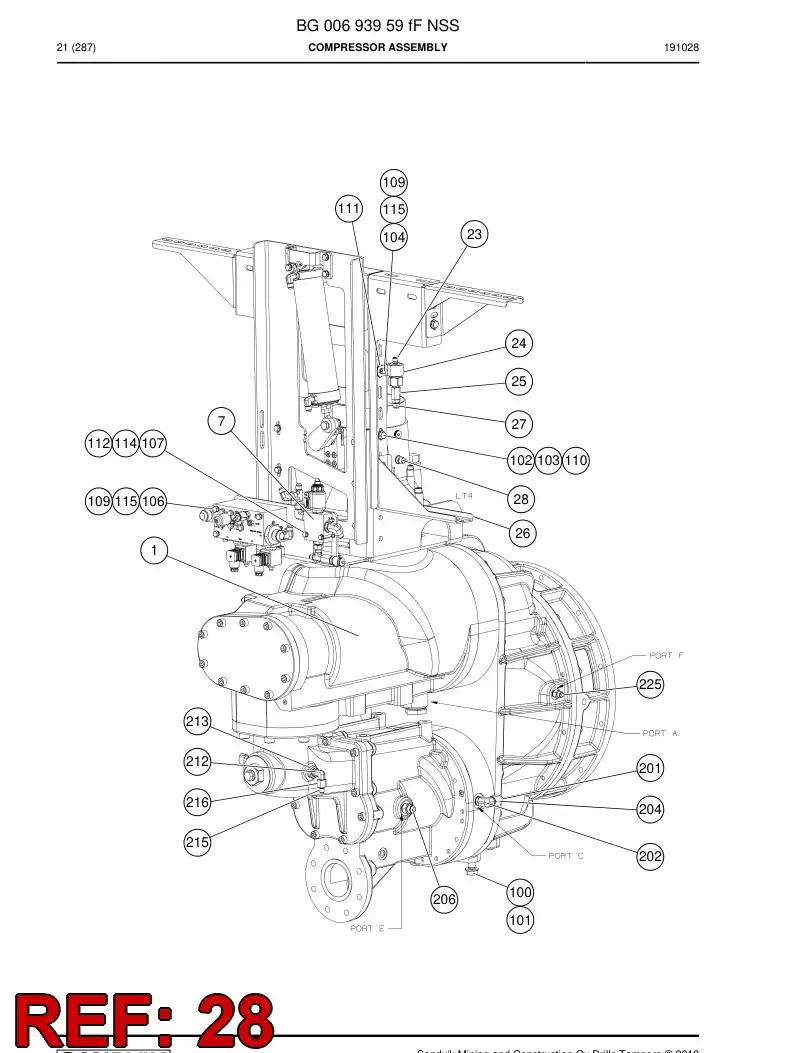 04180251 041 802 51 Adapter (hydraulic) - Sandvik Technical Drawing