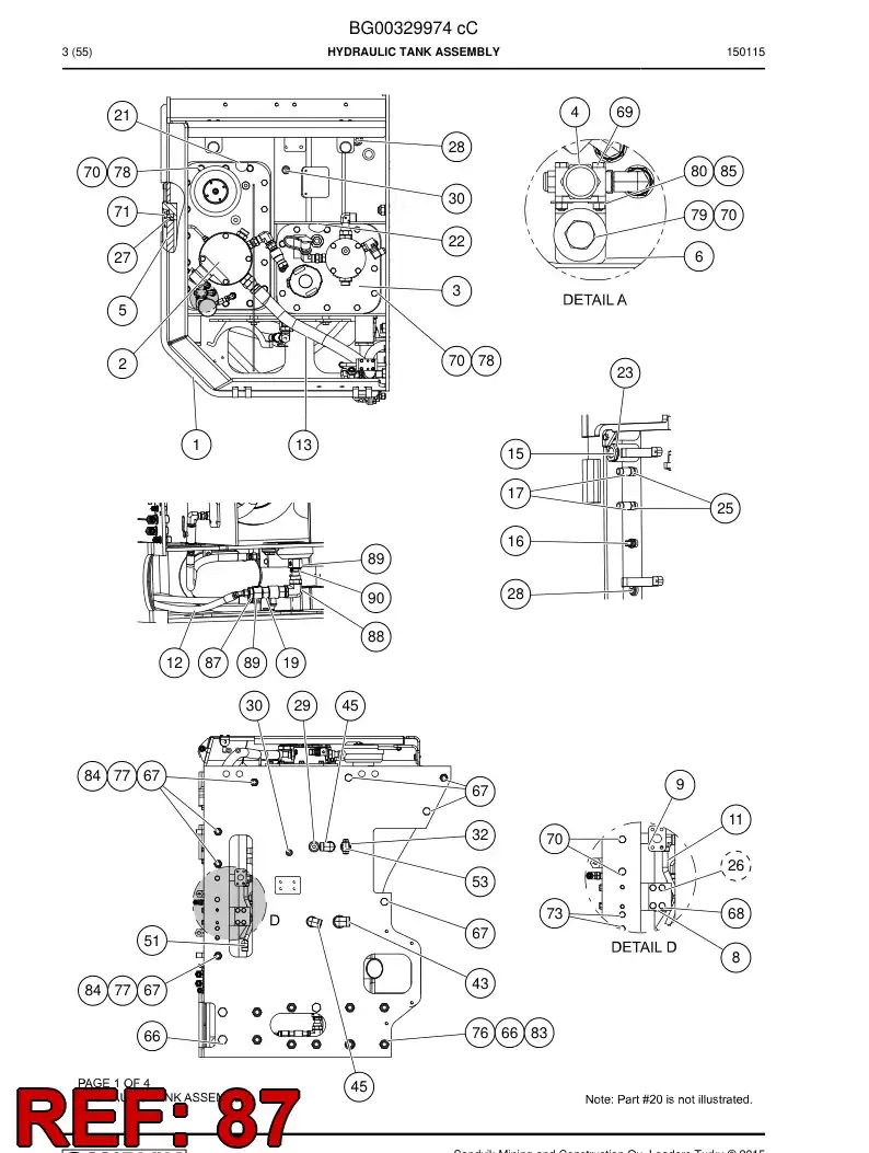 04180325 041 803 25 Adapter, Hydraulic - Sandvik Technical Drawing
