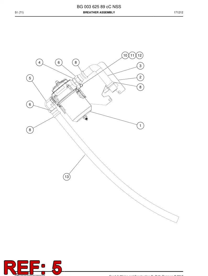04180447 041 804 47 Adapter, Elbow - Sandvik Technical Drawing
