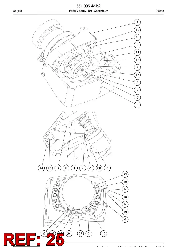 04181105 041 811 05 Adapter (hydraulic) - Sandvik Technical Drawing