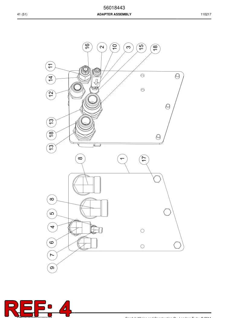 04182074 041 820 74 Connector - Sandvik Technical Drawing