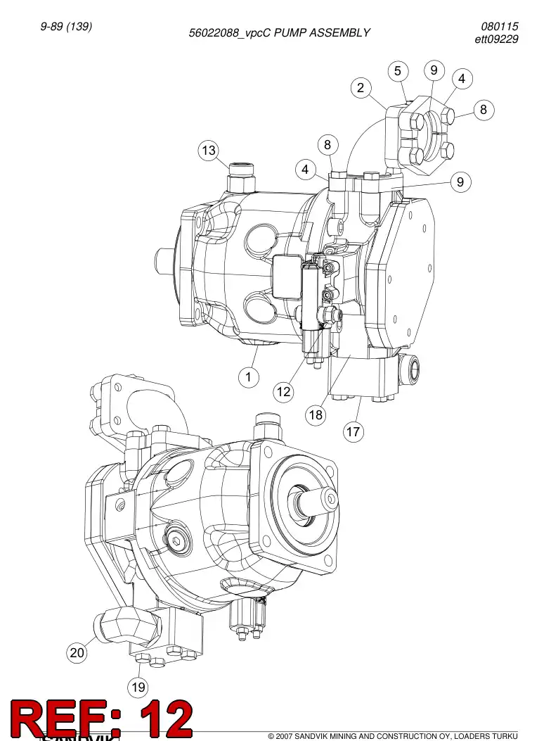 04182104 041 821 04 Adapter (hydraulic) - Sandvik Technical Drawing