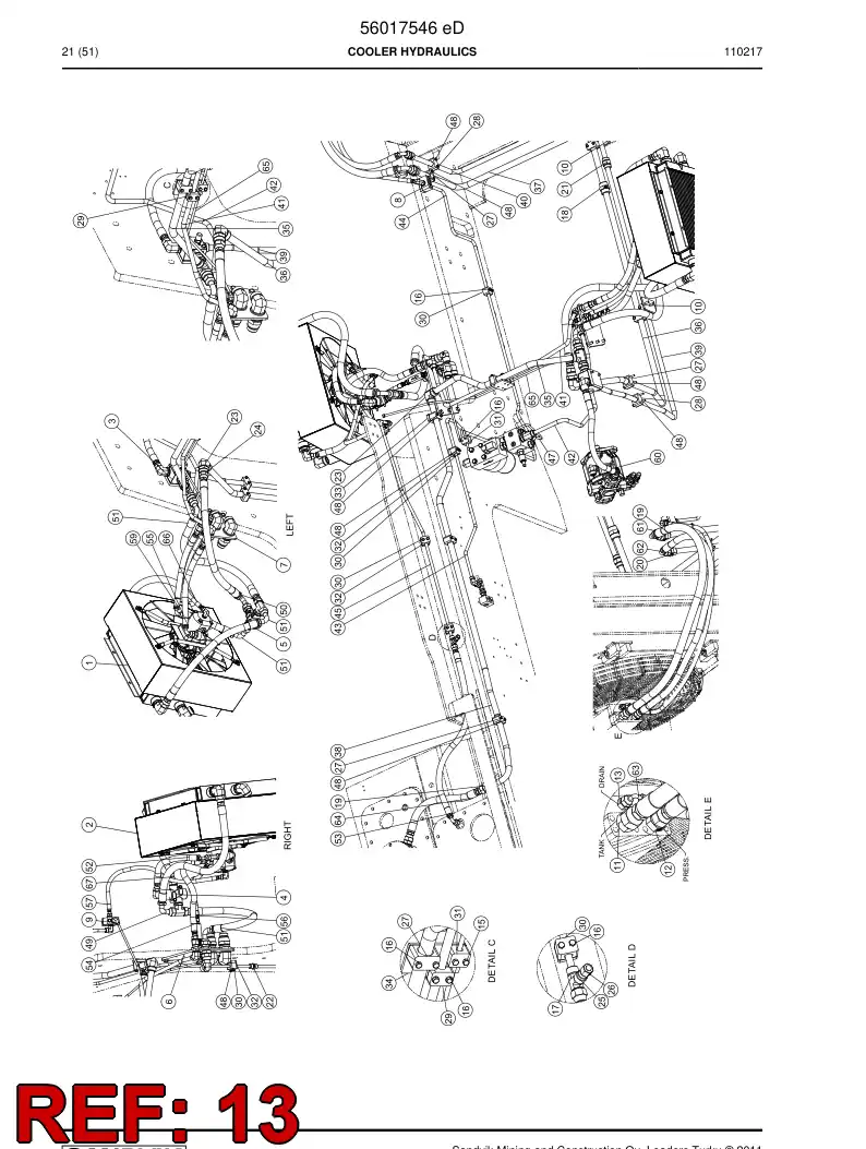 04182105 041 821 05 Adapter (hydraulic) - Sandvik Technical Drawing