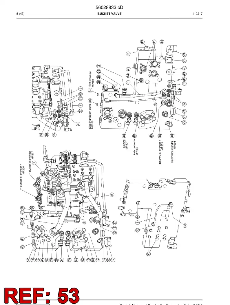 04182207 041 822 07 Adapter (hydraulic) - Sandvik Technical Drawing