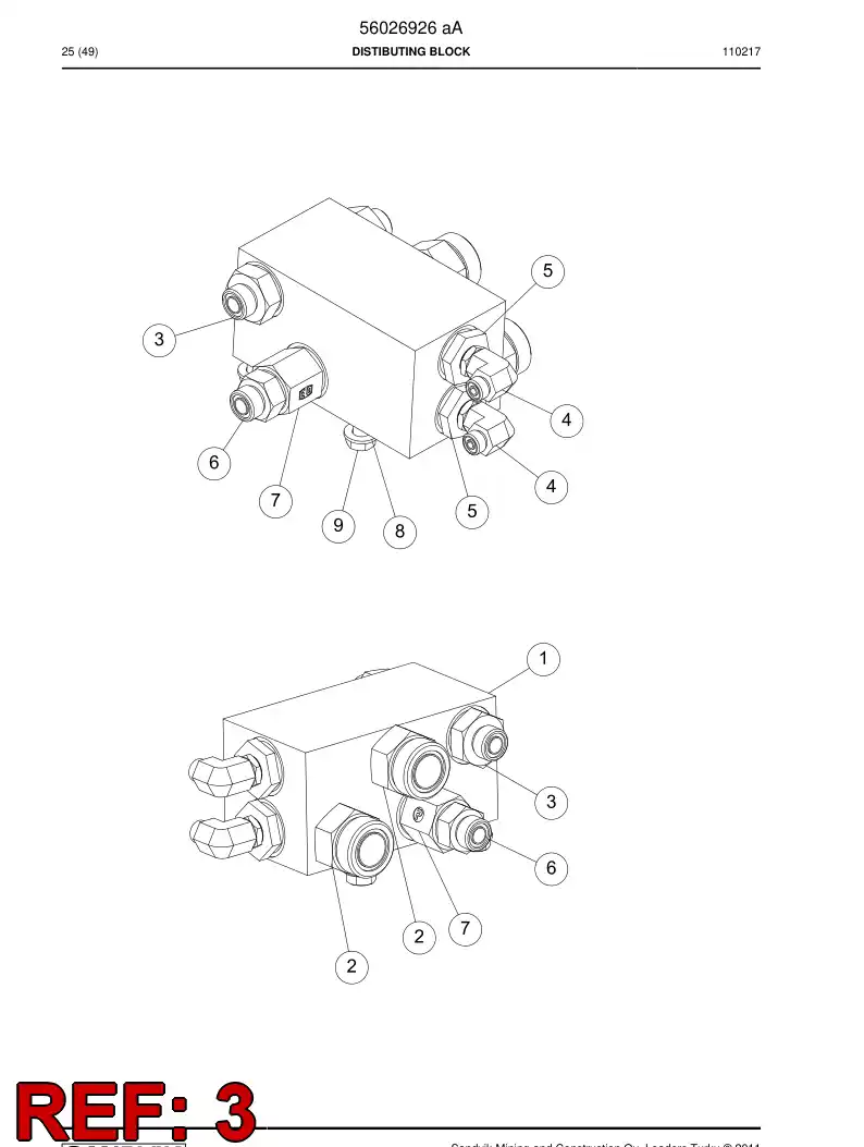 04182217 041 822 17 Adapter (hydraulic) - Sandvik Technical Drawing