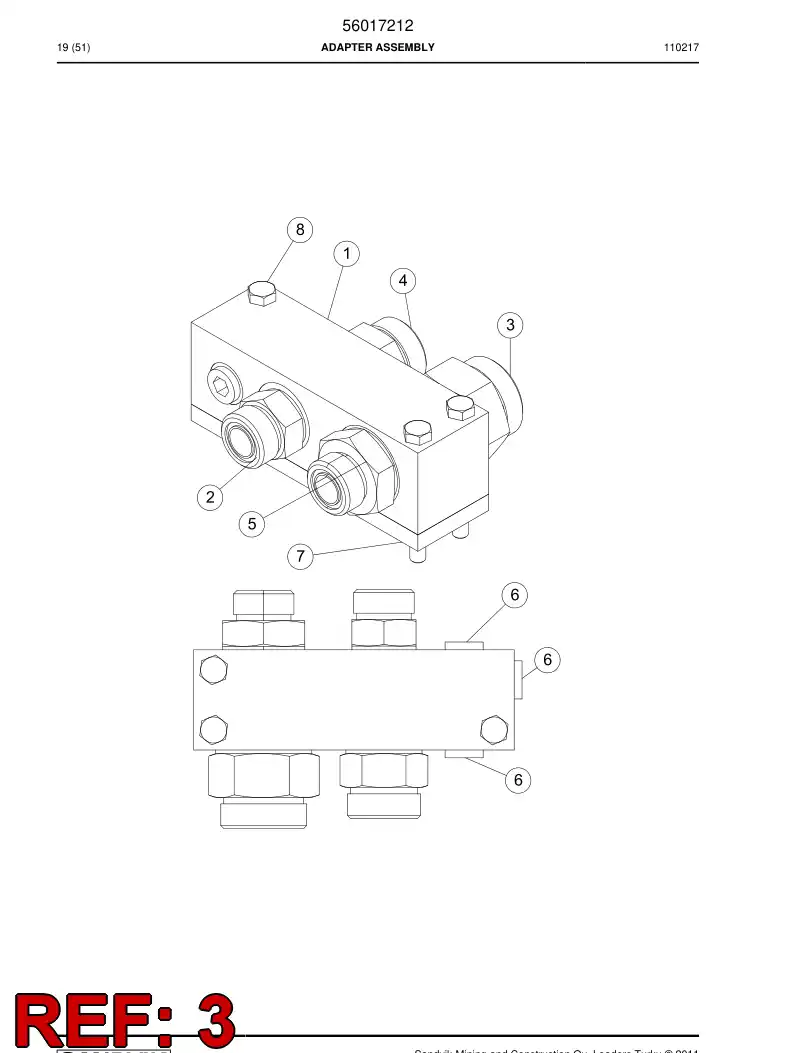 04182269 041 822 69 Adapter (hydraulic) - Sandvik Technical Drawing