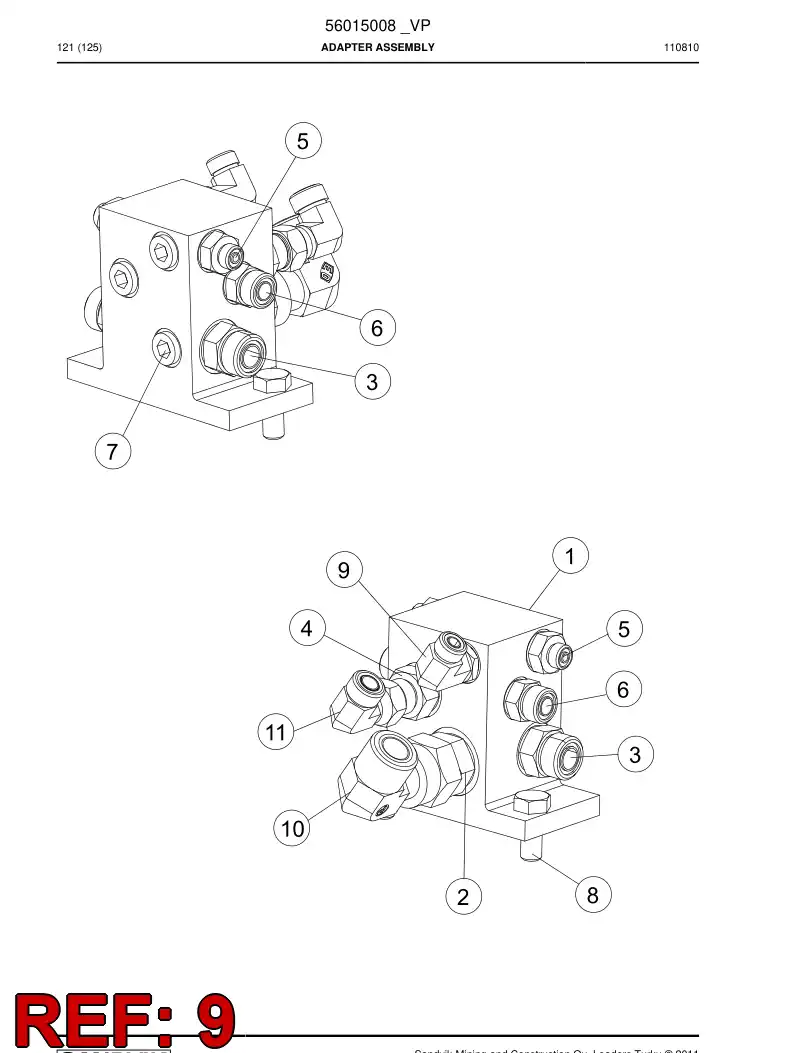 04182405 041 824 05 Elbow adapter - Sandvik Technical Drawing