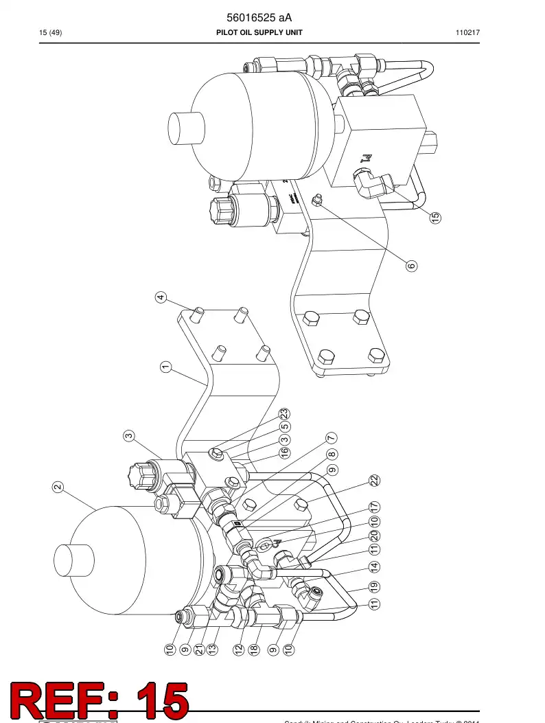 04182409 041 824 09 Adapter, Elbow - Sandvik Technical Drawing