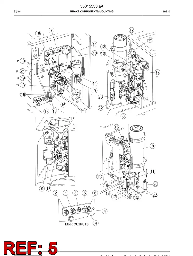 04182576 041 825 76 Adapter tee - Sandvik Technical Drawing