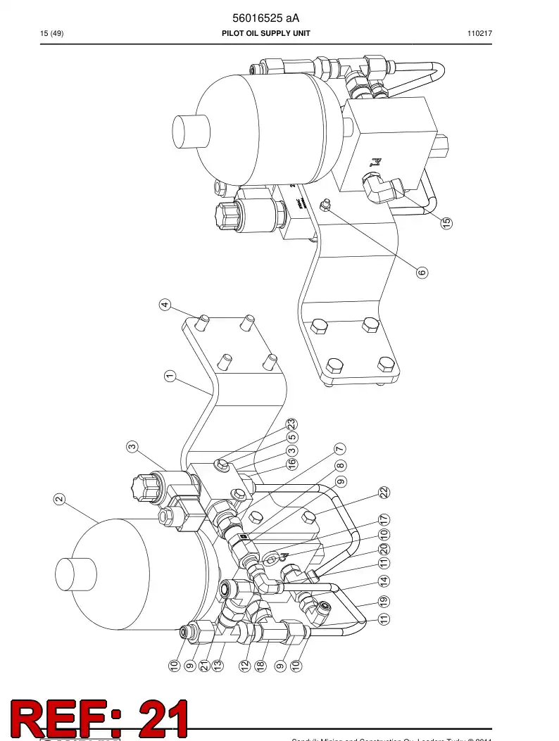 04182603 041 826 03 Adapter, Elbow - Sandvik Technical Drawing