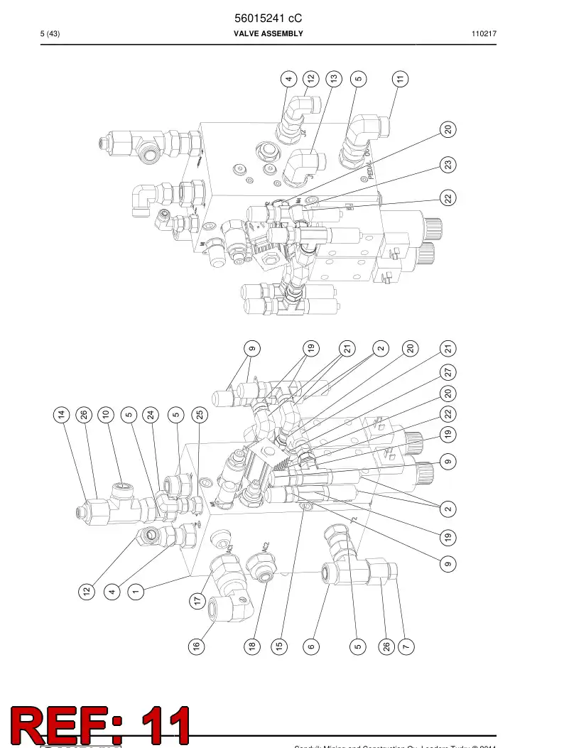 04182606 041 826 06 Adapter, Elbow - Sandvik Technical Drawing