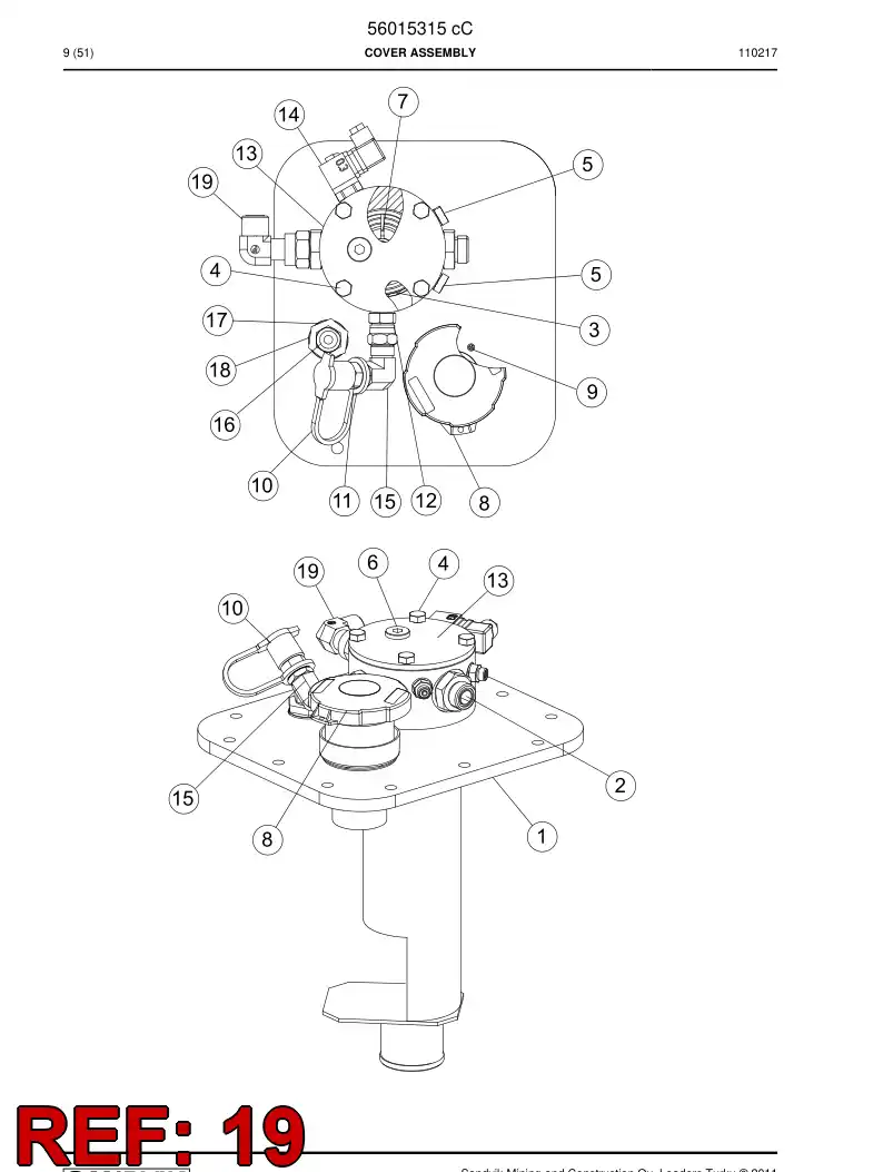 04182608 041 826 08 Adapter, Elbow - Sandvik Technical Drawing
