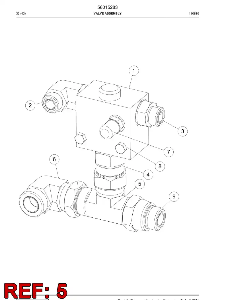 04182657 041 826 57 Adapter, Tee - Sandvik Technical Drawing