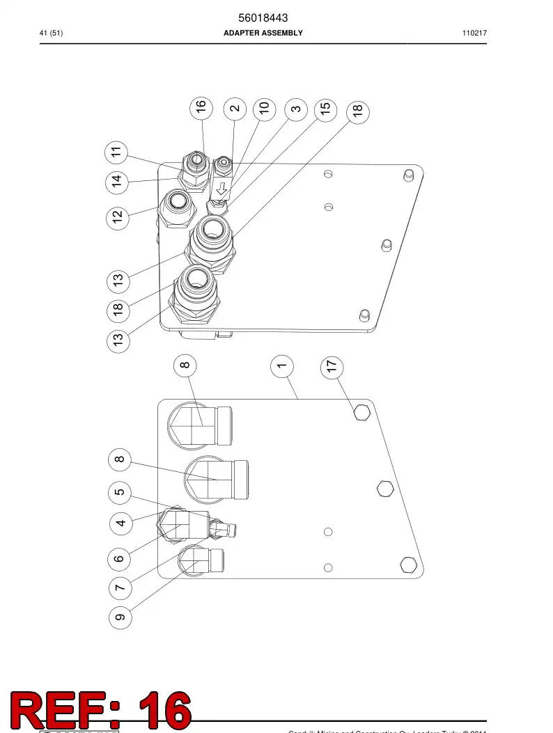 04182779 041 827 79 Connector - Sandvik Technical Drawing