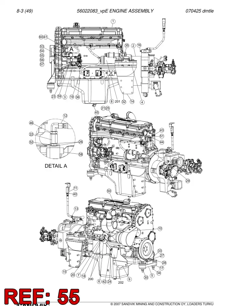 04521063 045 210 63 Gear - Sandvik Technical Drawing