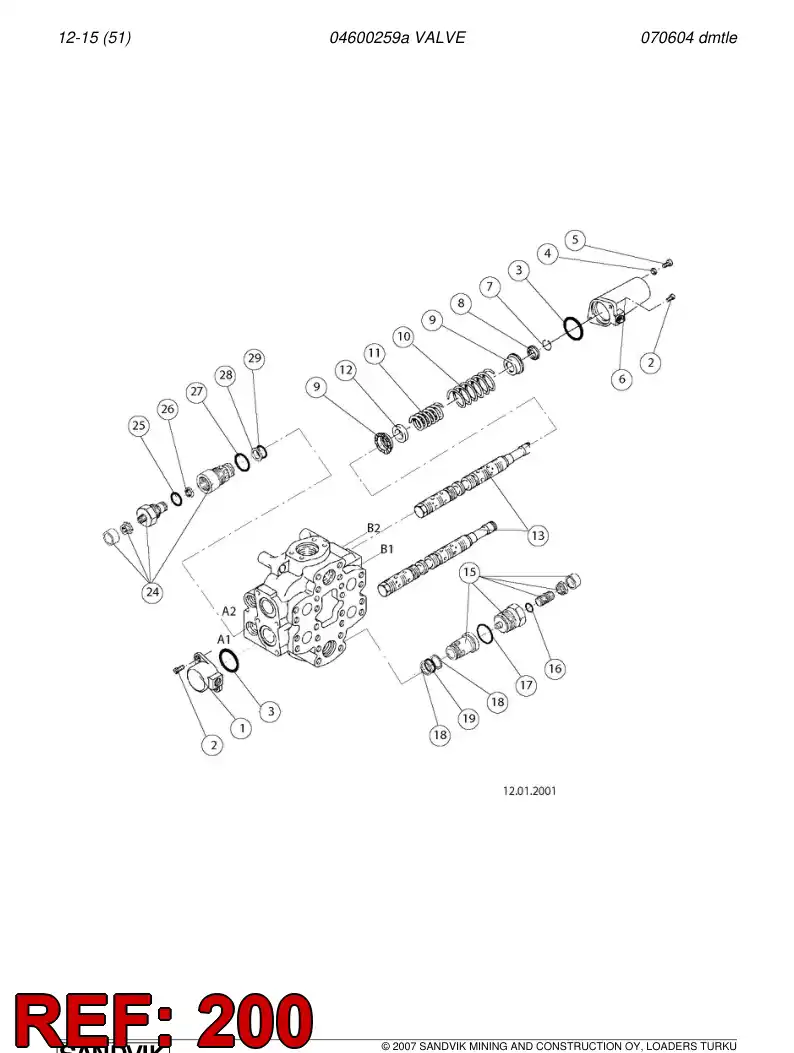04602035 046 020 35 Seal kit - Sandvik Technical Drawing