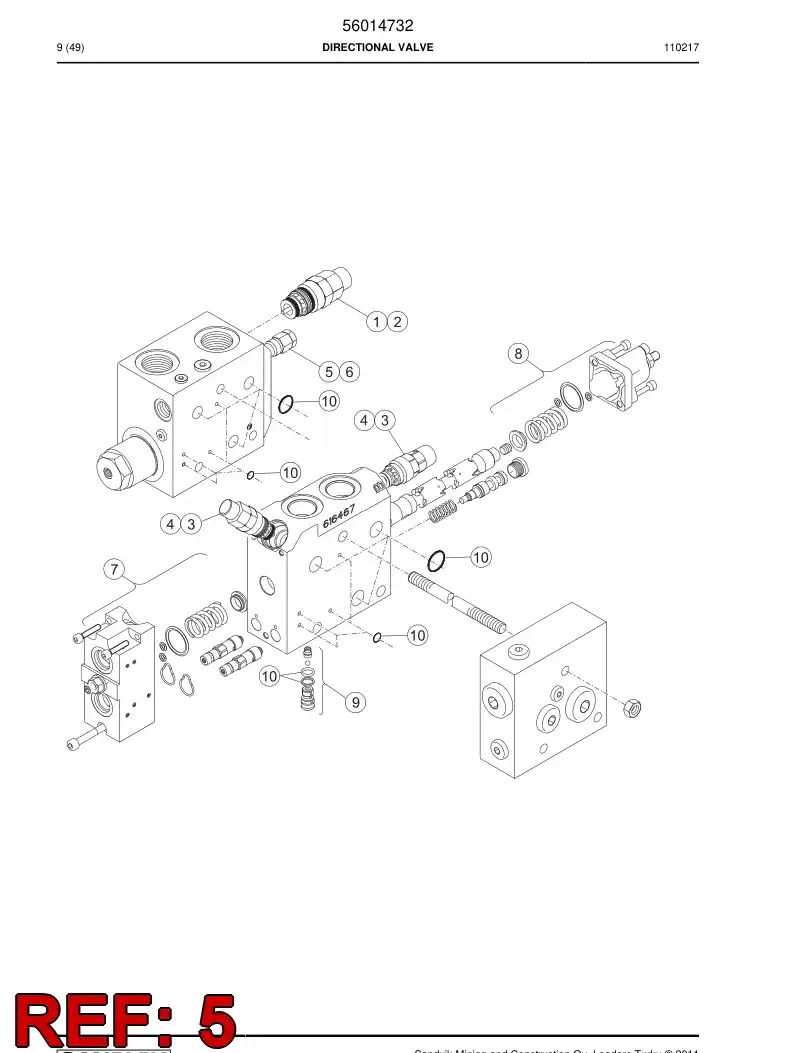 04602249 046 022 49 Valve - Sandvik Technical Drawing