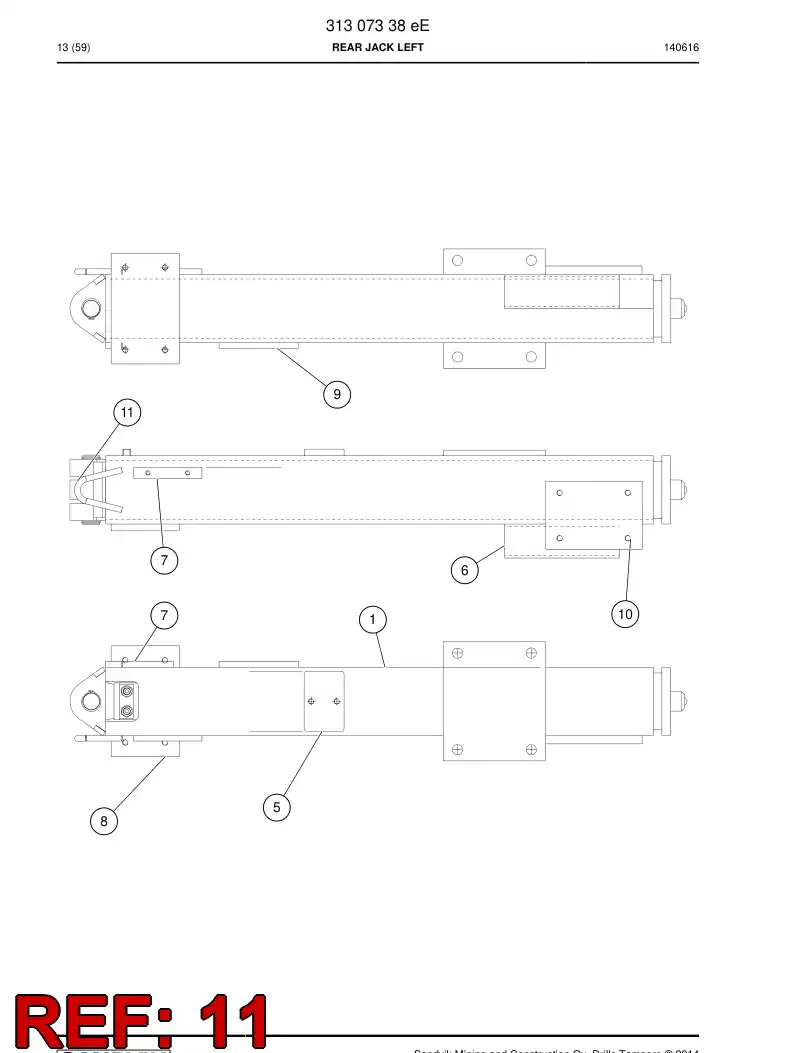 04639858a 046 398 58a LIFTING BAIL - Sandvik Technical Drawing