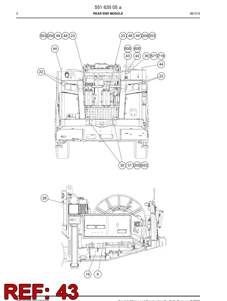 04668138 046 681 38 Knob - Sandvik Technical Drawing
