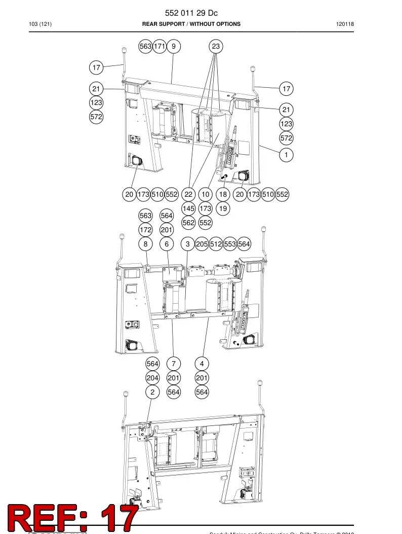 04668138a 046 681 38a Knob - Sandvik Technical Drawing
