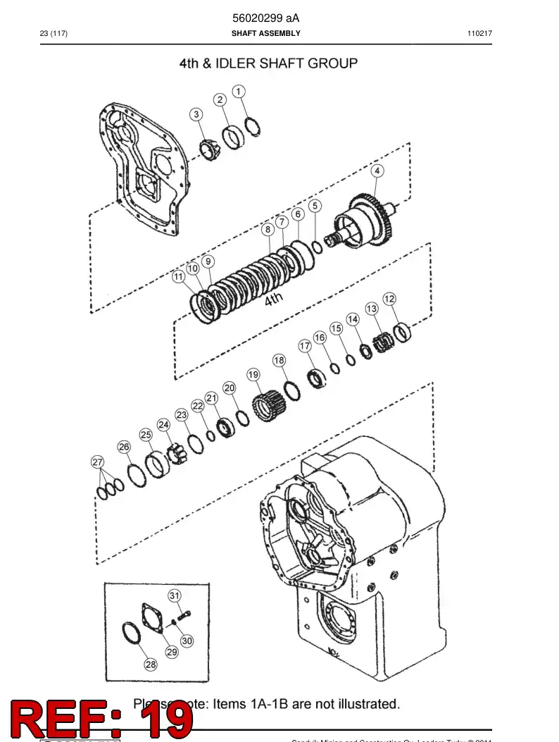 04691101 046 911 01 Gear wheel - Sandvik Technical Drawing
