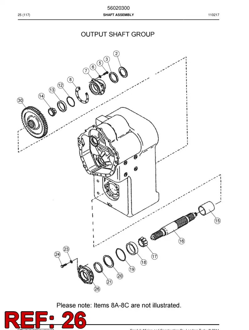 04691117 046 911 17 Bearing - Sandvik Technical Drawing